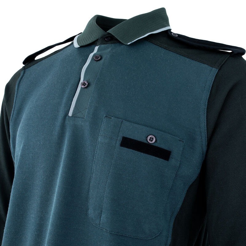 Dutch Blue & Green Long Sleeve Polo Shirt | Issued, , large image number 4